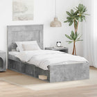 Bedframe 90x200 cm beton massief grenenhout