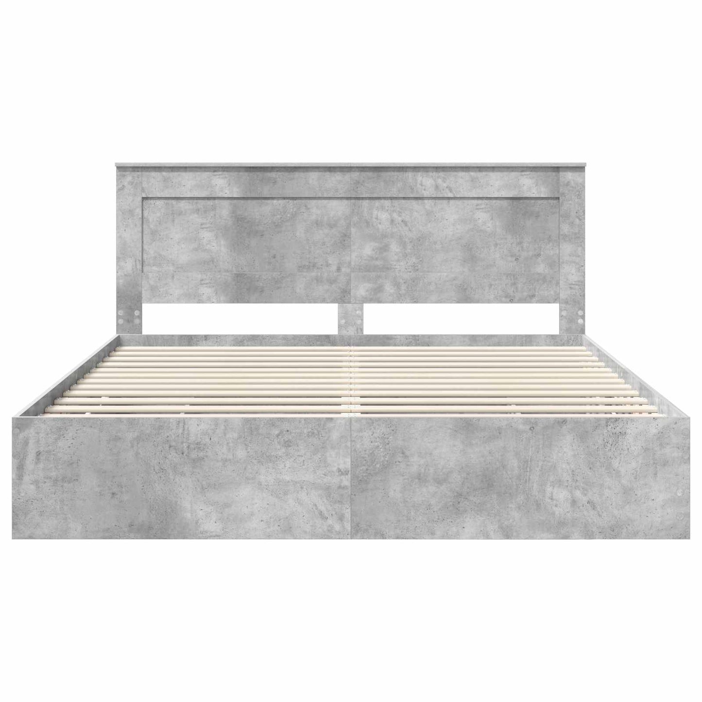 Bedframe met lade Beton Grijs 200 x 200 cm Ingenieurshout