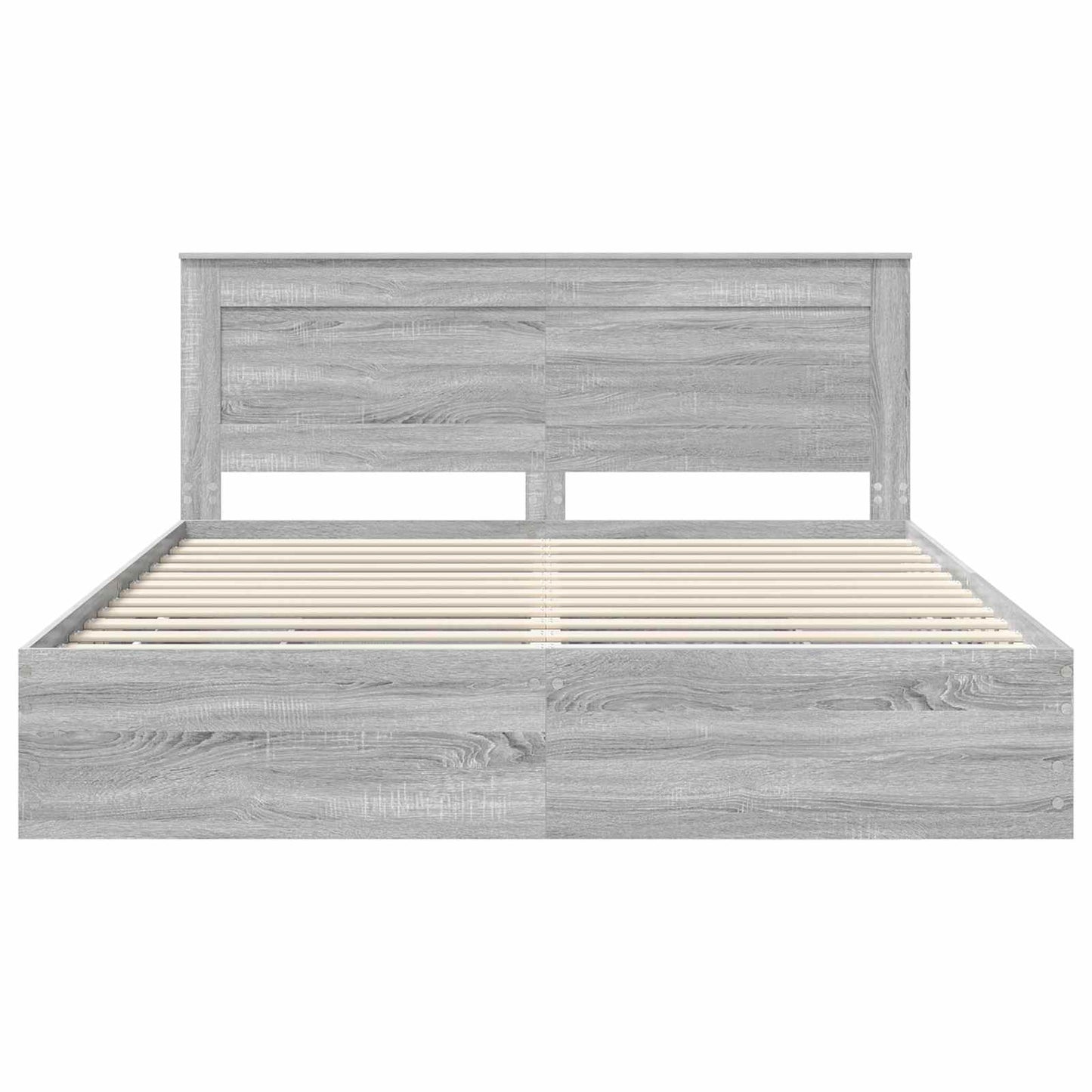 Bedframe met lade Grijs Sonoma 200 x 200 cm Ingenieurshout