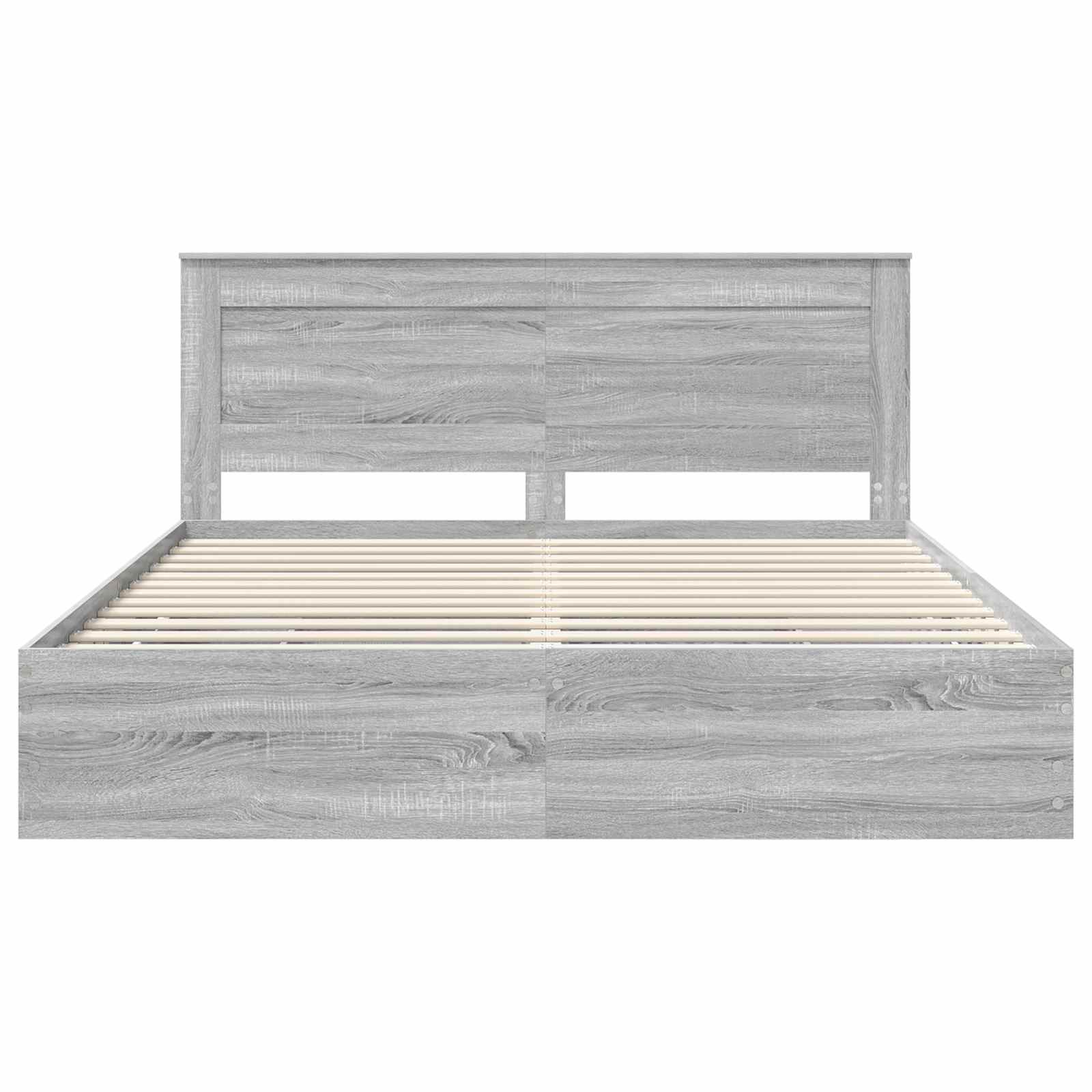 Bedframe met lade Grijs Sonoma 200 x 200 cm Ingenieurshout