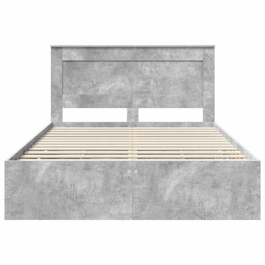 Bedframe met lade Beton Grijs 160 x 200 cm Ingenieurshout