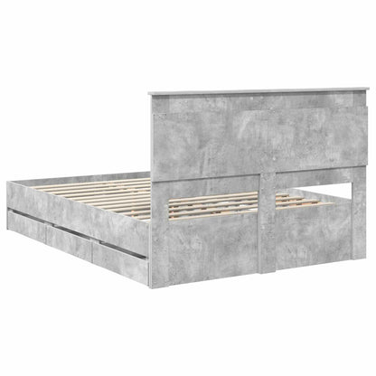 Bedframe met lade Beton Grijs 140 x 200 cm Ingenieurshout