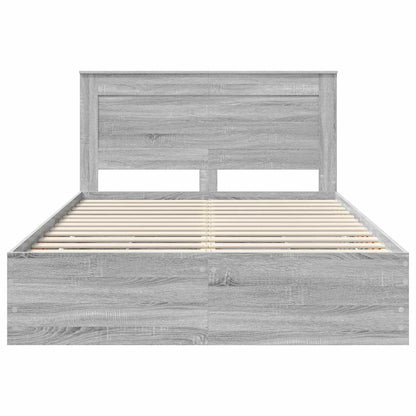 Bedframe met lade Grijs Sonoma 140 x 200 cm Ingenieurshout