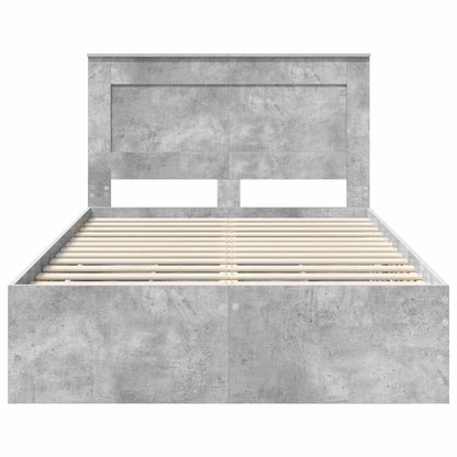 Bedframe met lade Beton Grijs 135 x 190 cm Ingenieurshout
