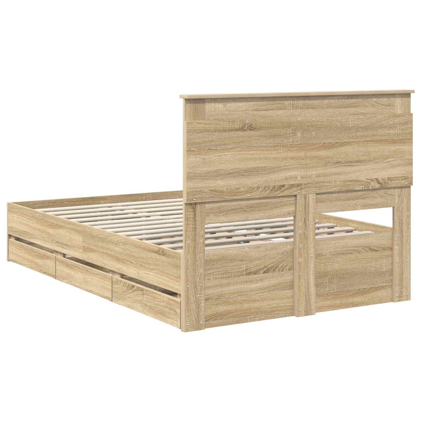 Bedframe met lade Sonoma Eiken 120 x 190 cm Ingenieurshout