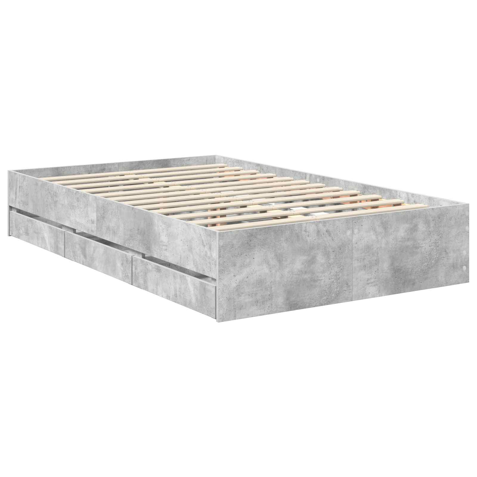 Bedframe met lade Beton Grijs 120 x 190 cm Ingenieurshout