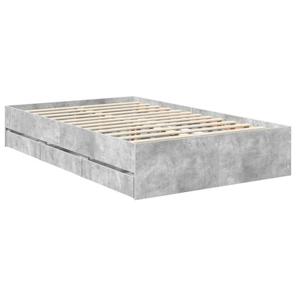 Bedframe met lade Beton Grijs 120 x 190 cm Ingenieurshout