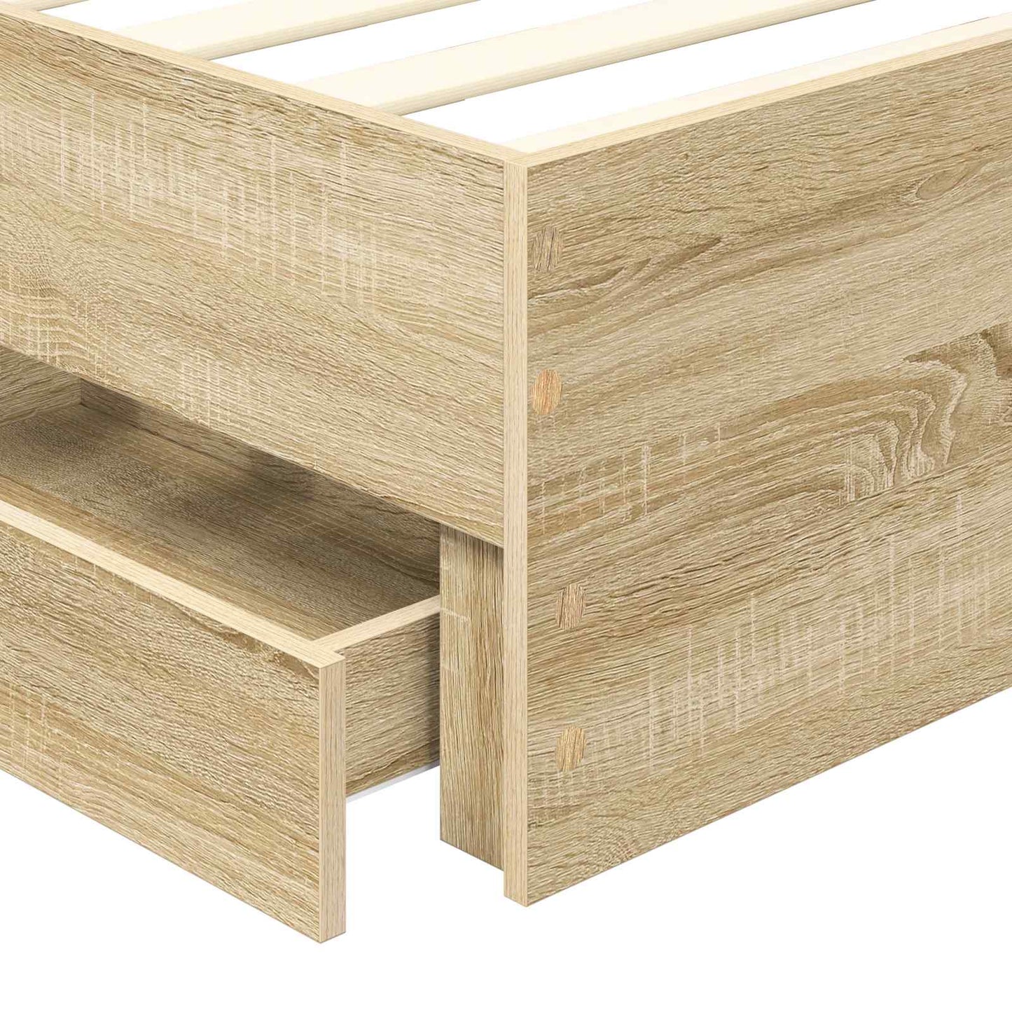 Bedframe met lade Sonoma Eiken 100 x 200 cm Ingenieurshout