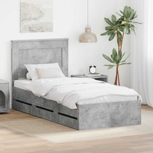 Bedframe met lade Beton Grijs 90 x 190 cm Ingenieurshout