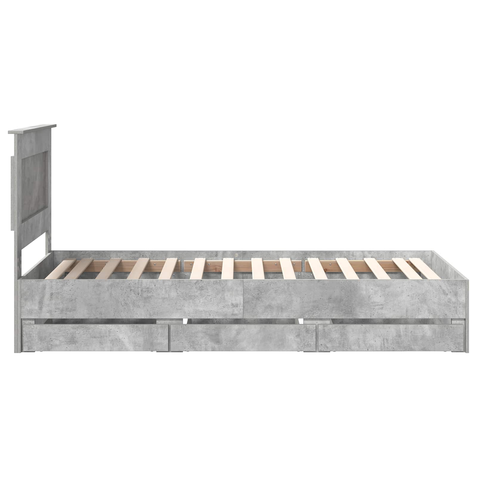 Bedframe met lade Beton Grijs 90 x 190 cm Ingenieurshout