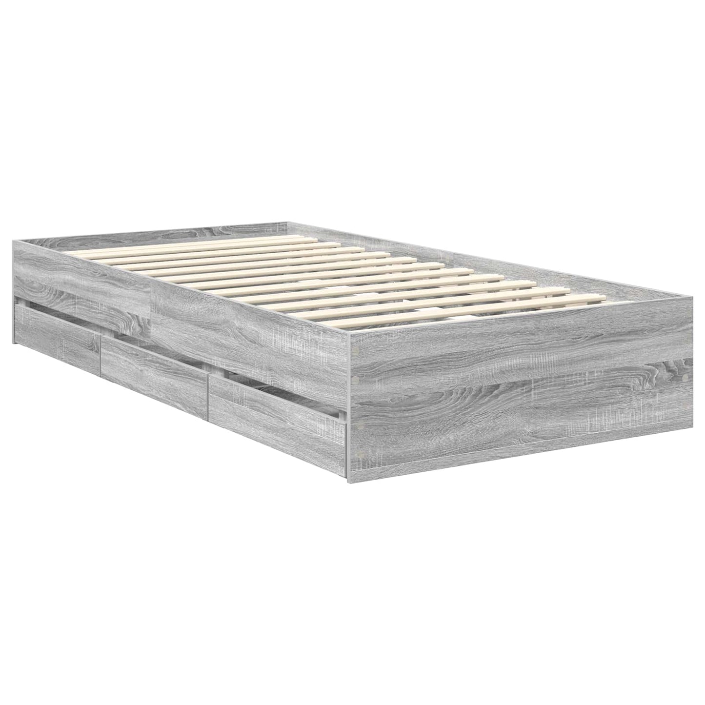 Bedframe met lade Grijs Sonoma 90 x 190 cm Ingenieurshout