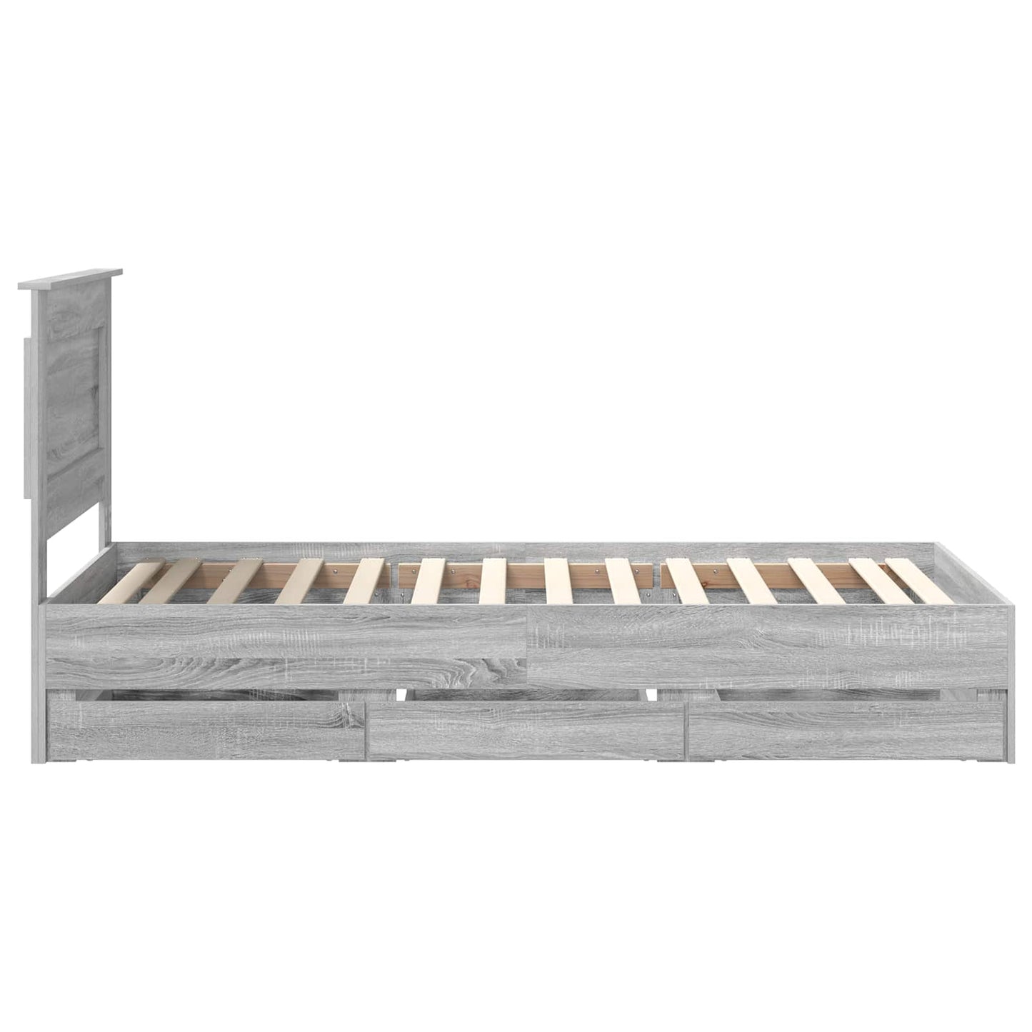 Bedframe met lade Grijs Sonoma 90 x 190 cm Ingenieurshout