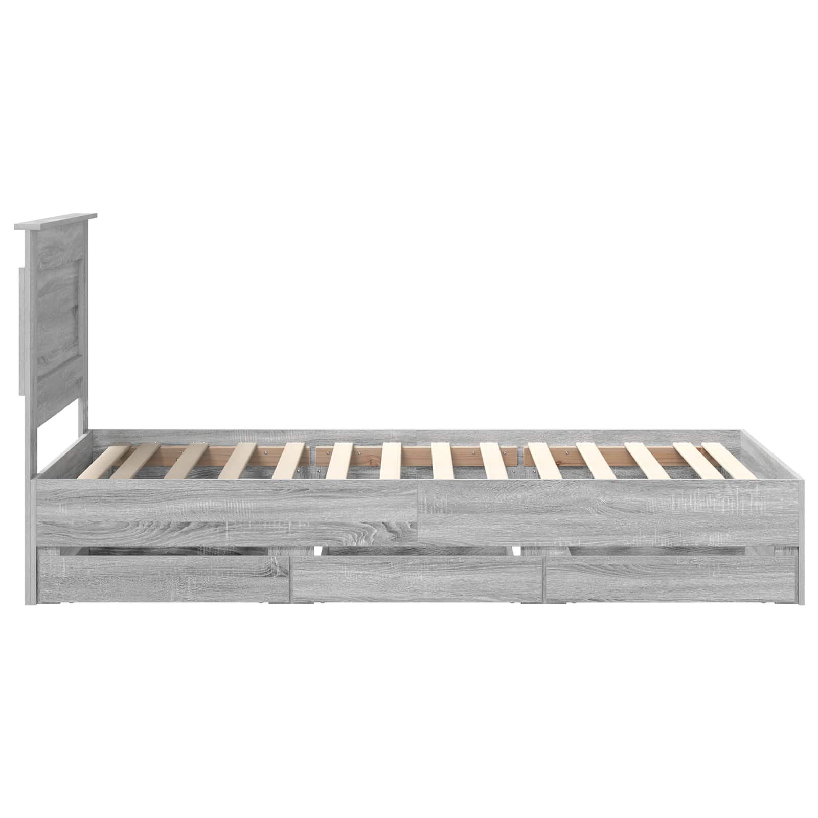 Bedframe met lade Grijs Sonoma 90 x 190 cm Ingenieurshout