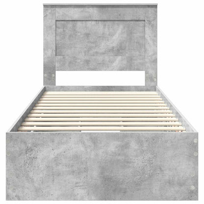 Bedframe met lade Beton Grijs 90 x 200 cm Ingenieurshout