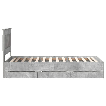 Bedframe met lade Beton Grijs 90 x 200 cm Ingenieurshout