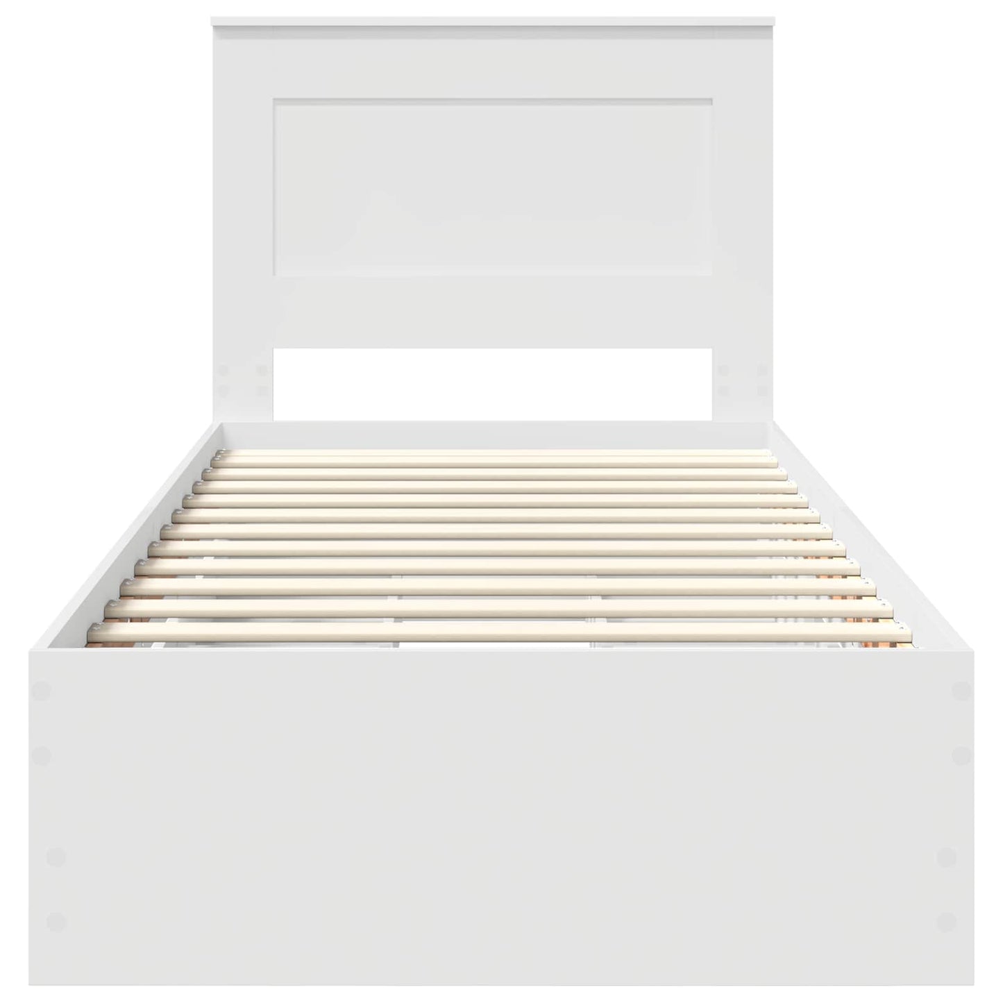 Bedframe met lade met hoofdeinde Wit 75 x 190 cm Ingenieurshout