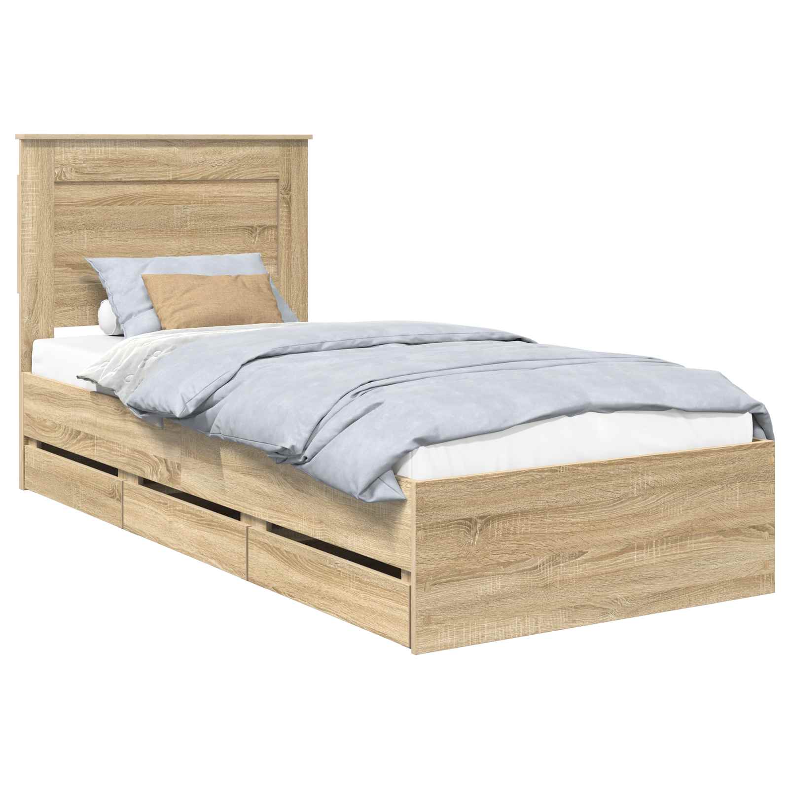 Bedframe met lade Sonoma Eiken 75 x 190 cm Ingenieurshout