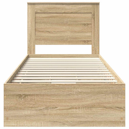 Bedframe met lade Sonoma Eiken 75 x 190 cm Ingenieurshout