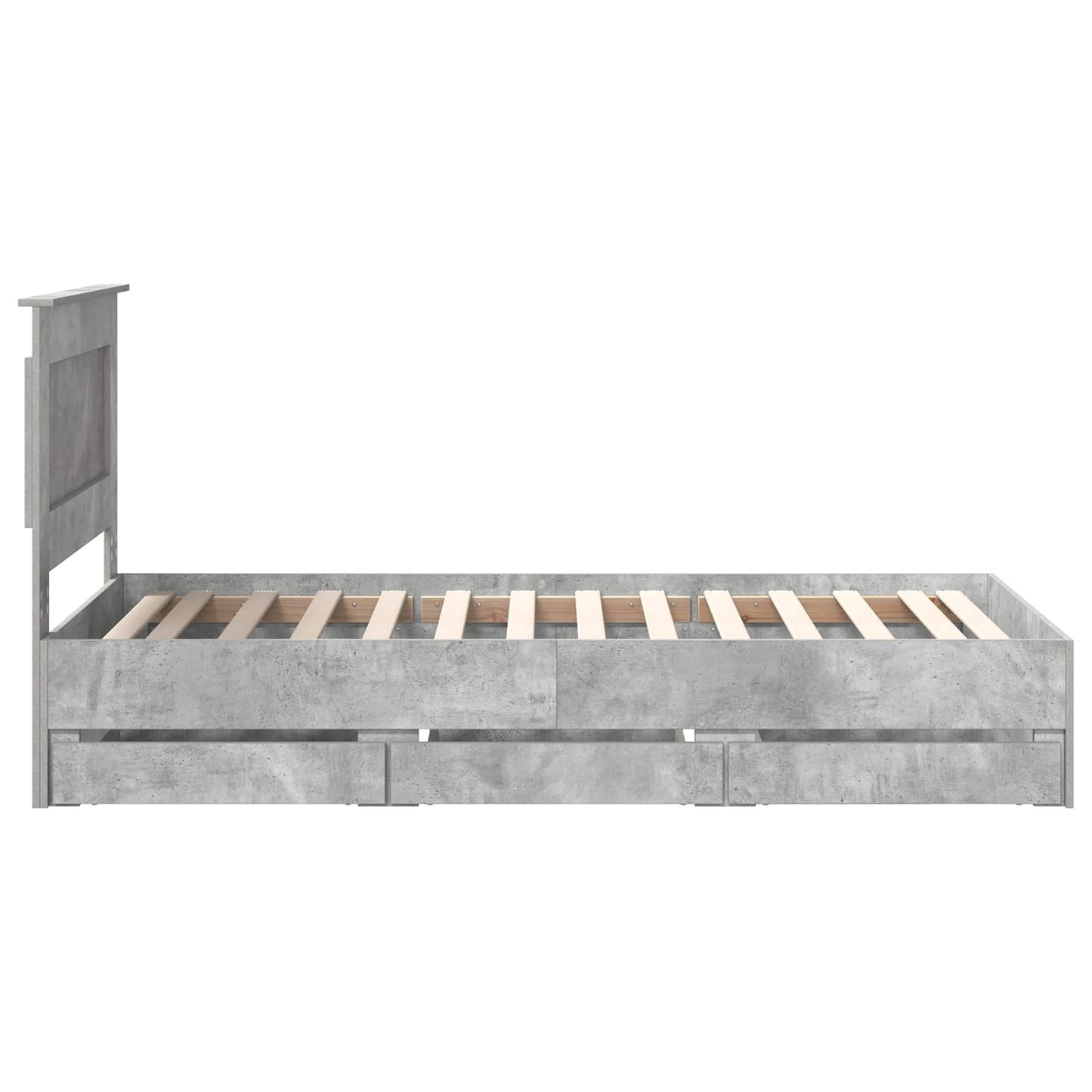 Bedframe met lade Beton Grijs 75 x 190 cm Ingenieurshout