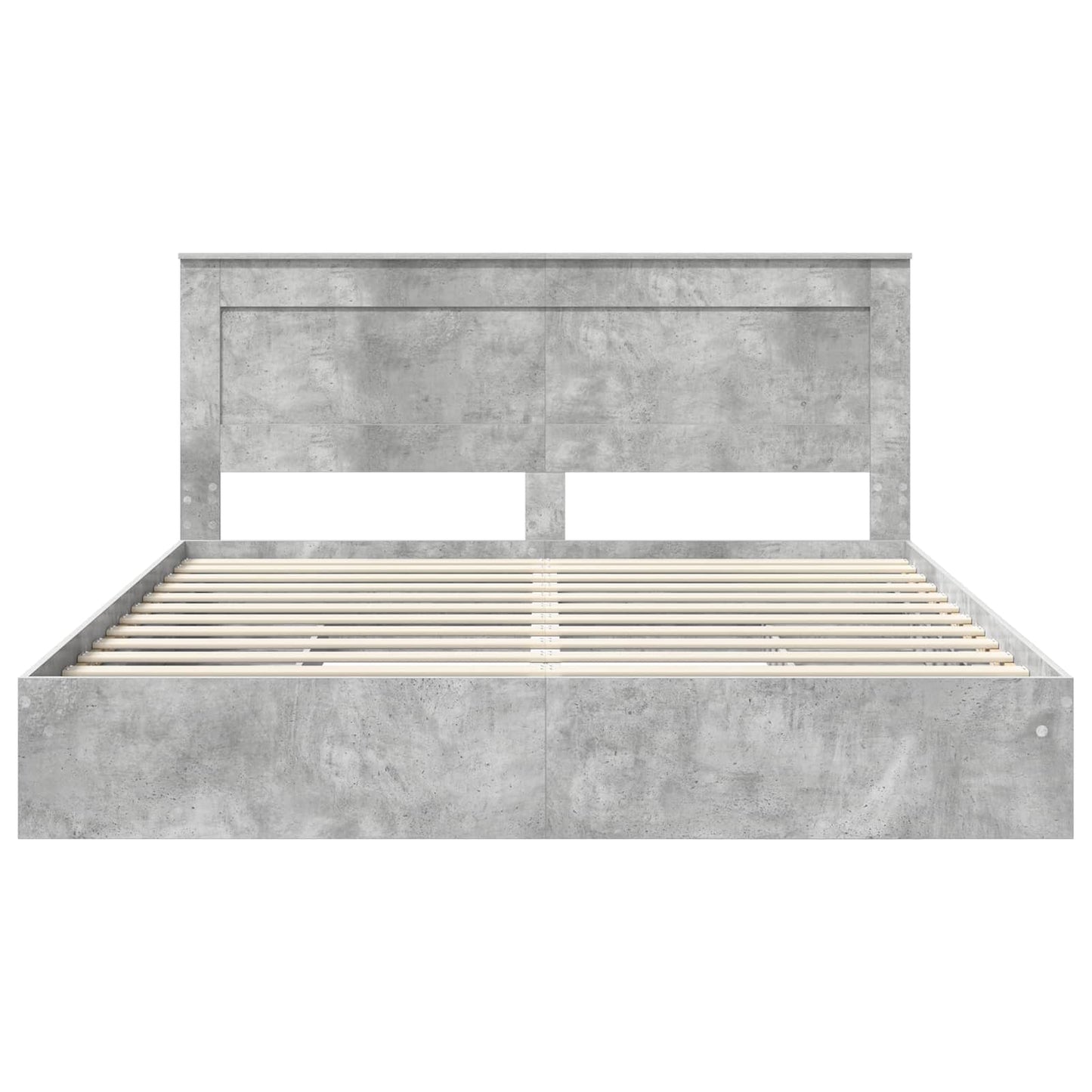 Bedframe met lade Beton Grijs 200 x 200 cm Bewerkt hout