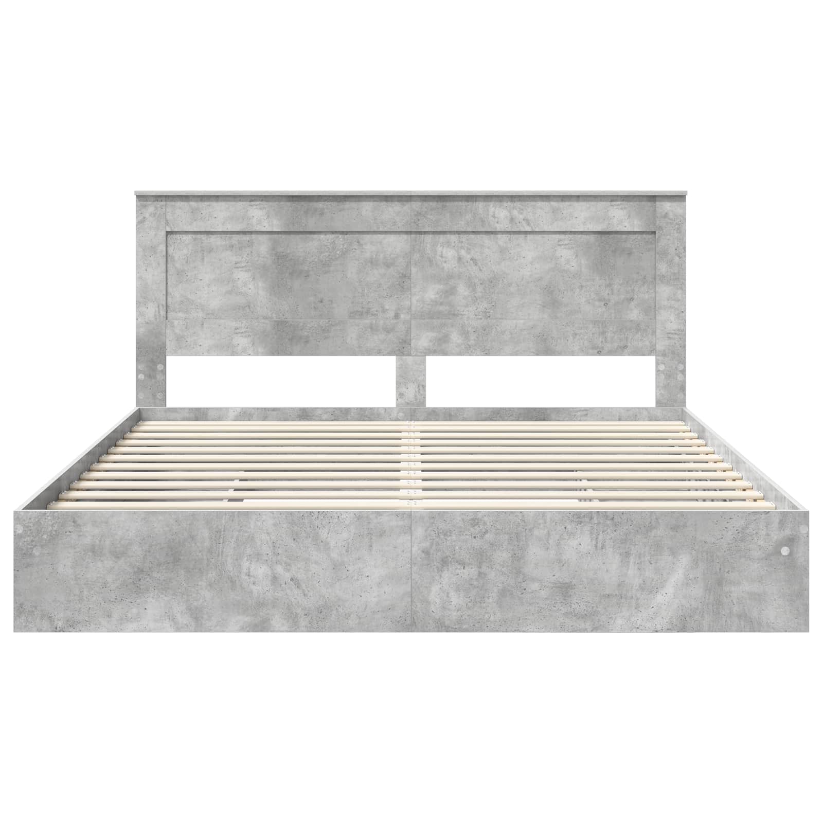 Bedframe met lade Beton Grijs 200 x 200 cm Bewerkt hout