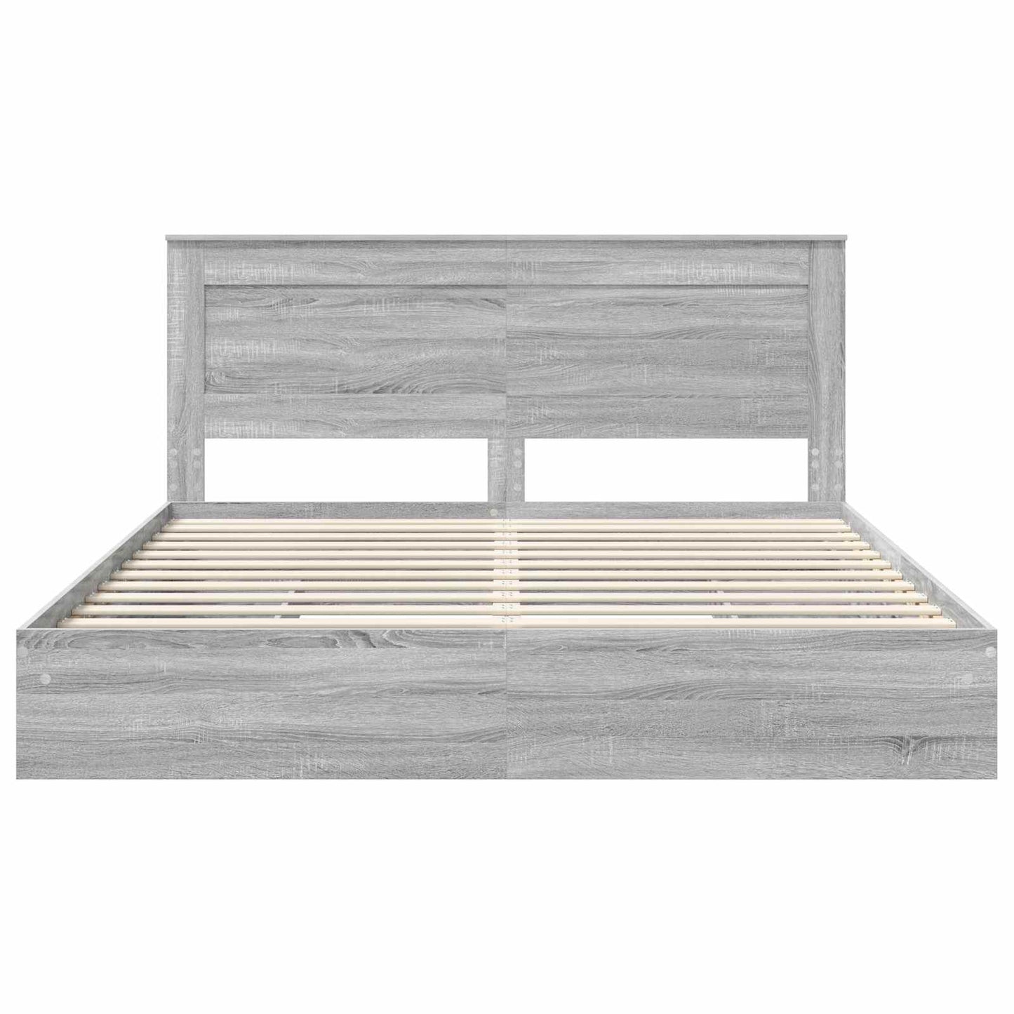 Bedframe met lade Grijs Sonoma 200 x 200 cm Bewerkt hout