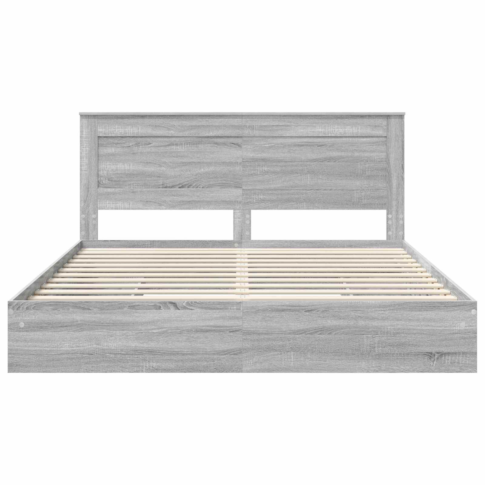 Bedframe met lade Grijs Sonoma 200 x 200 cm Bewerkt hout