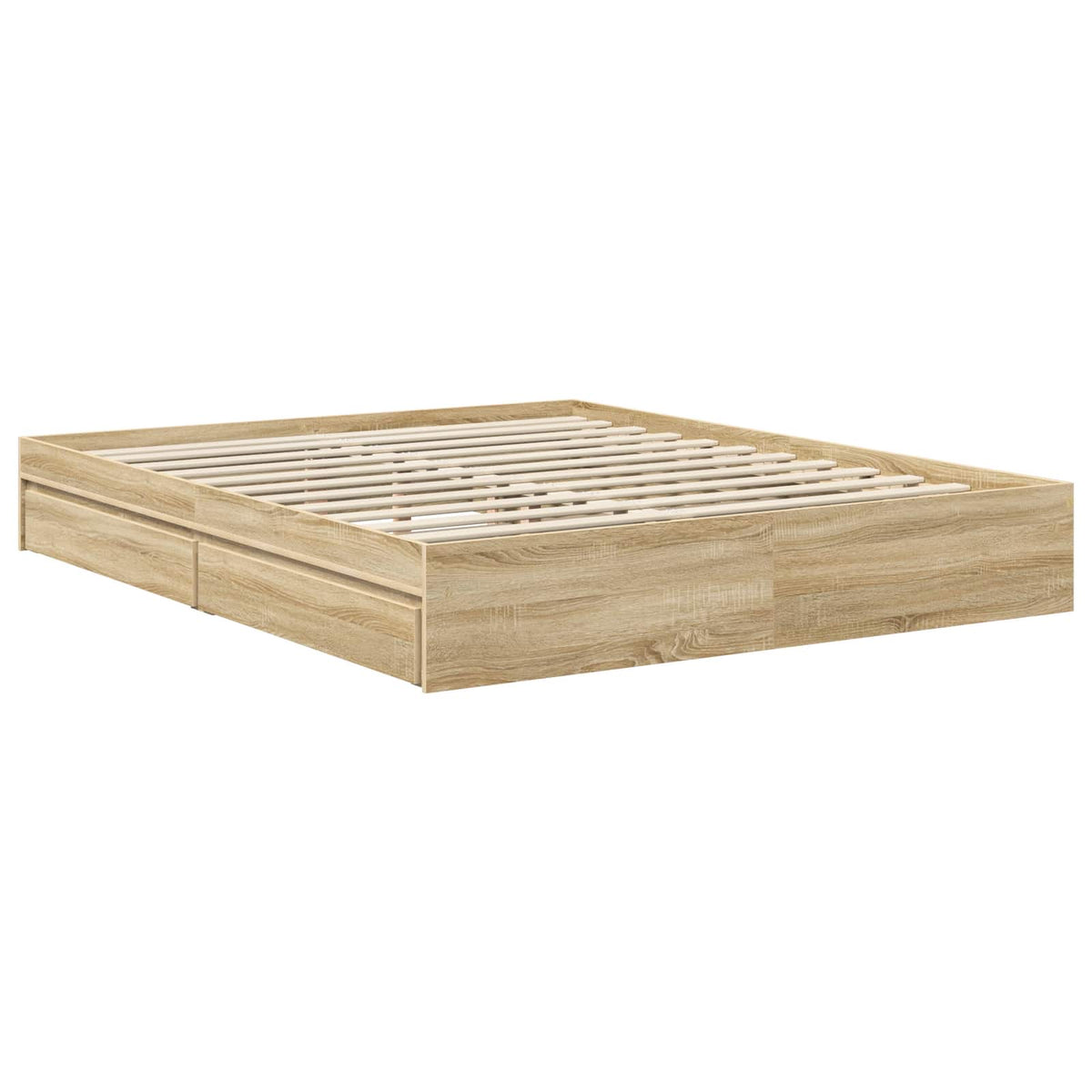 Opslag bed met lade Sonoma Eiken 160 x 200 cm Bewerkt hout