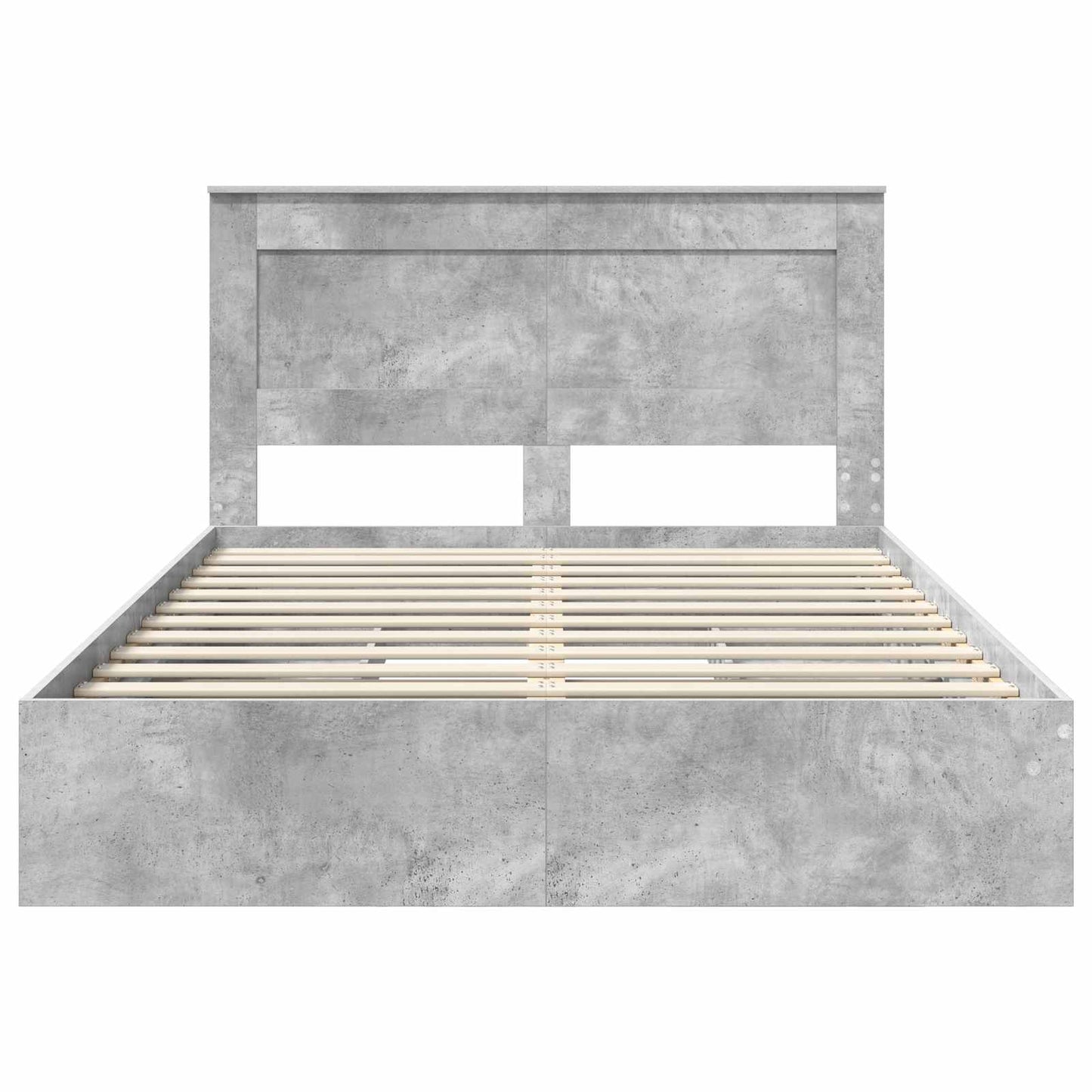 Bedframe met lade Beton Grijs 150 x 200 cm Bewerkt hout