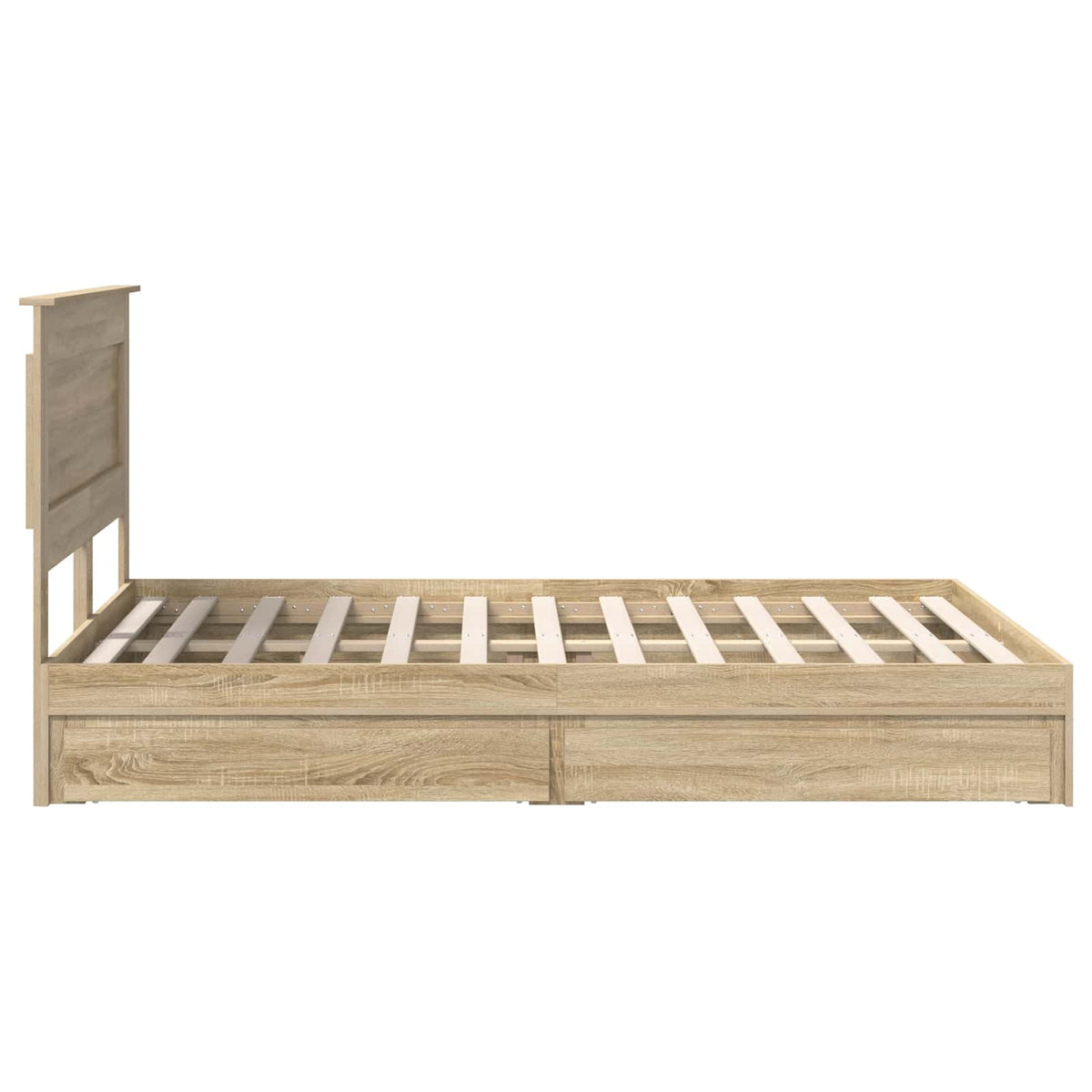 Opslag bed met lade Sonoma Eiken 140 x 190 cm Bewerkt hout