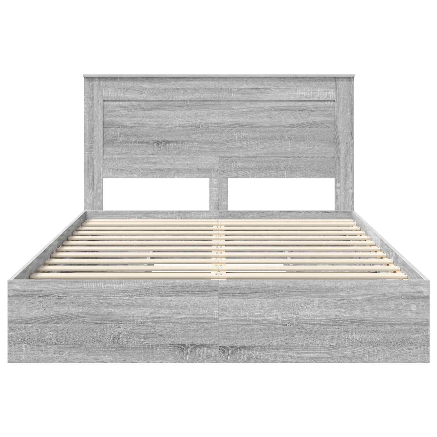 Bedframe met lade Grijs Sonoma 140 x 200 cm Bewerkt hout