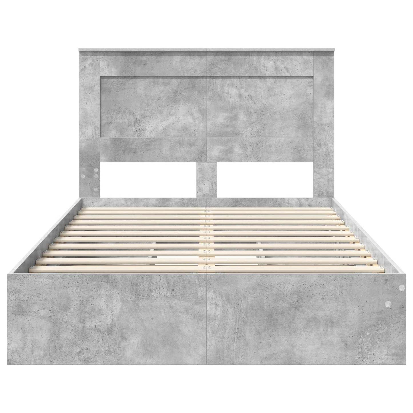 Bedframe met lade Beton Grijs 135 x 190 cm Bewerkt hout