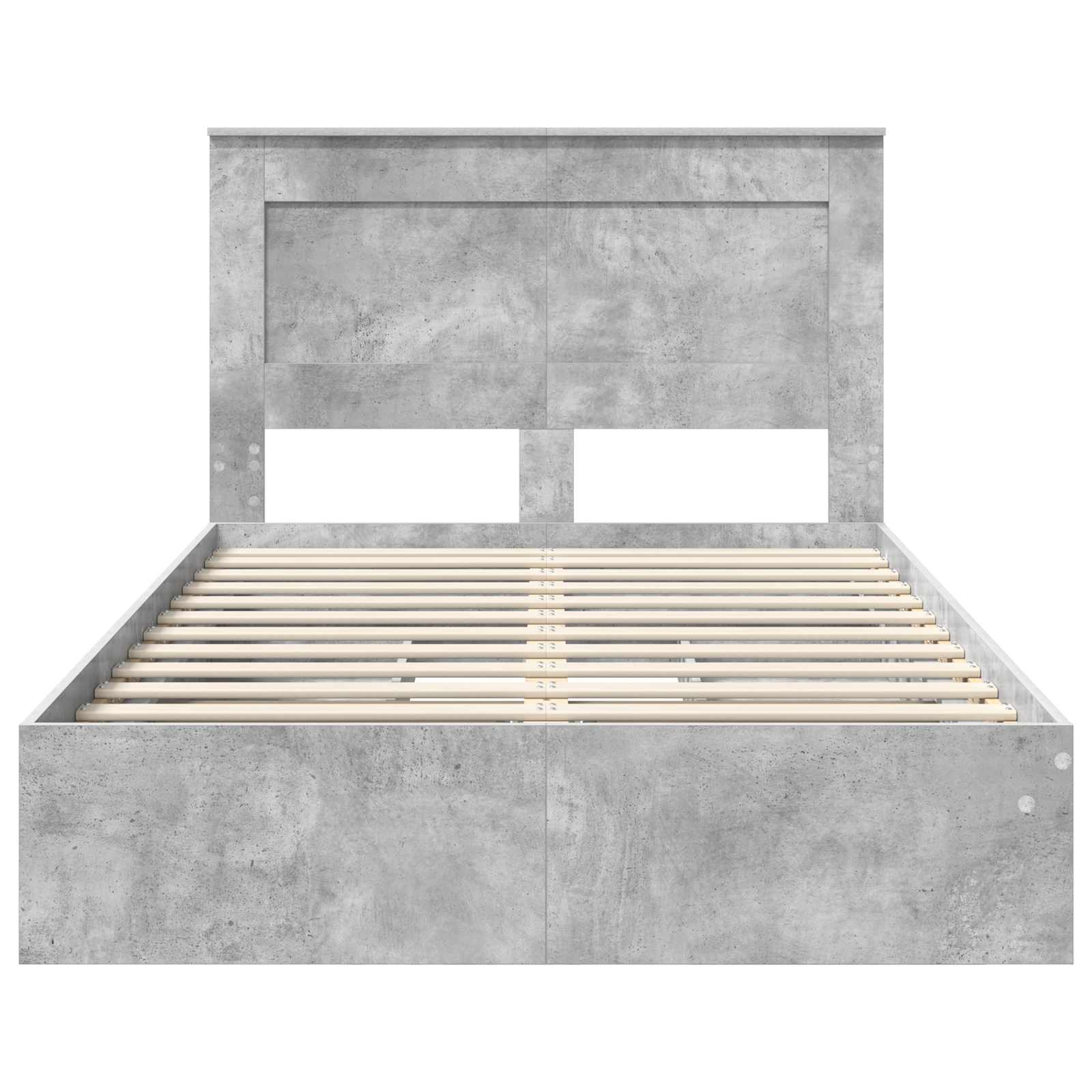 Bedframe met lade Beton Grijs 135 x 190 cm Bewerkt hout