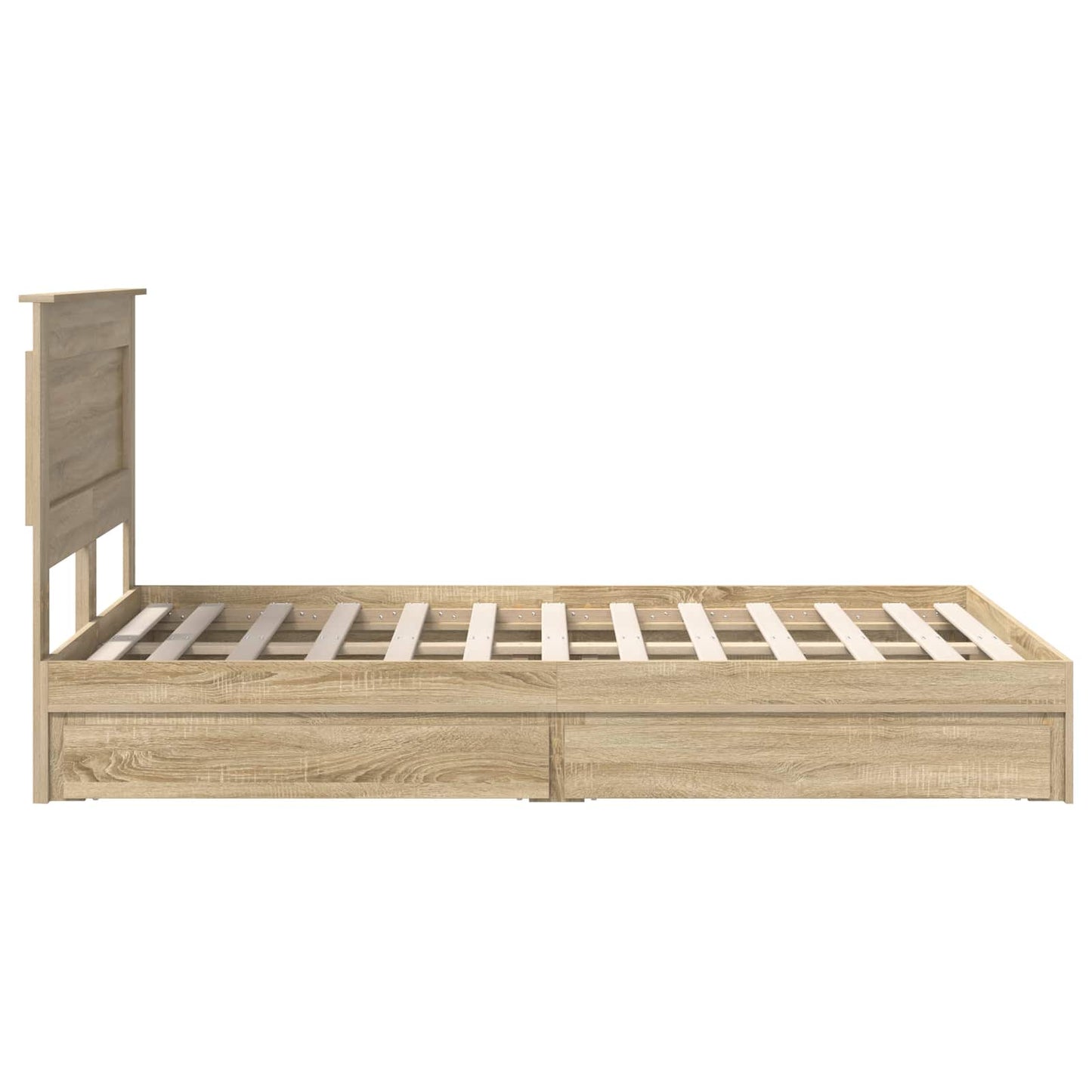 Opslag bed met lade Sonoma Eiken 120 x 200 cm Bewerkt hout