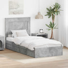 Opbergbed met hoofdeinde beton grijs 90x190 cm bewerkt hout