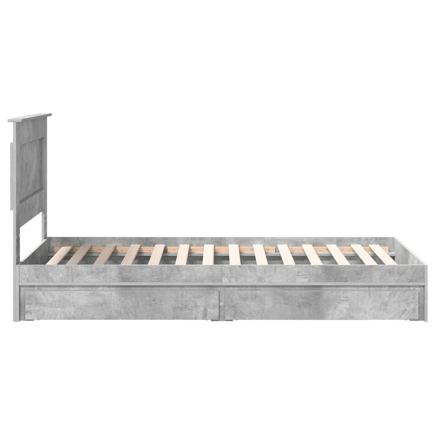 Bedframe met lade Beton Grijs 90 x 190 cm Bewerkt hout