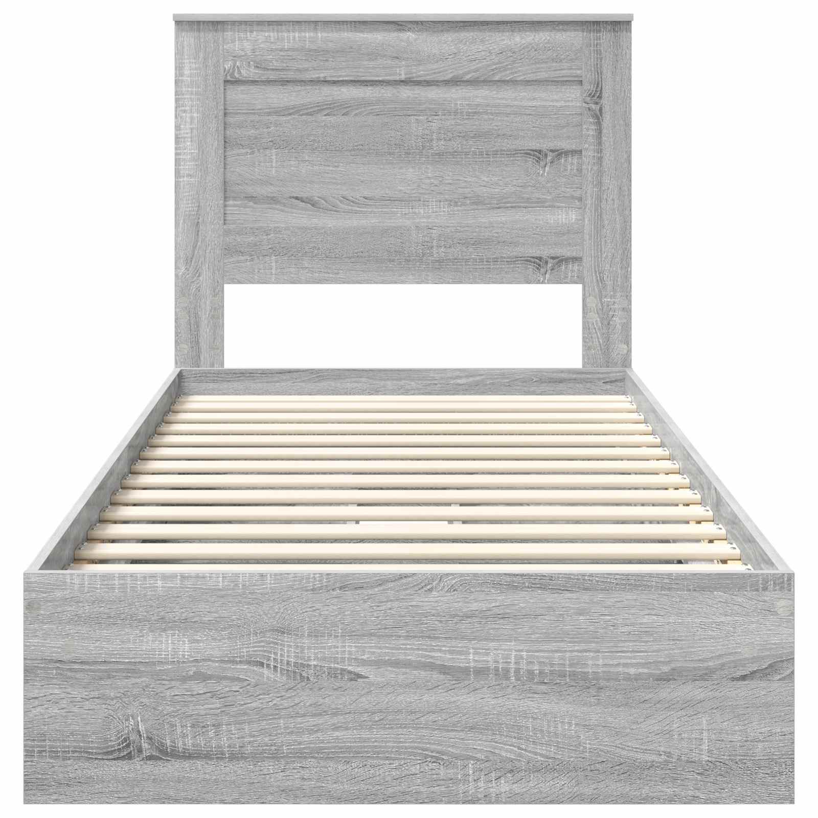 Bedframe met lade Grijs Sonoma 90 x 190 cm Bewerkt hout