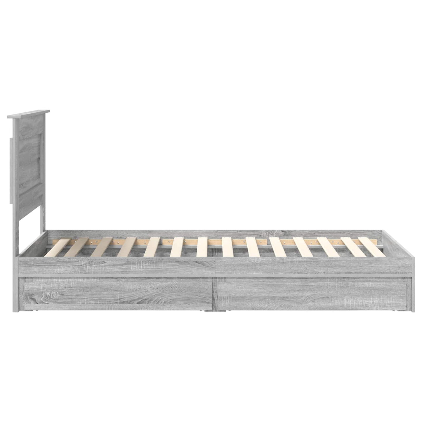 Bedframe met lade Grijs Sonoma 90 x 190 cm Bewerkt hout