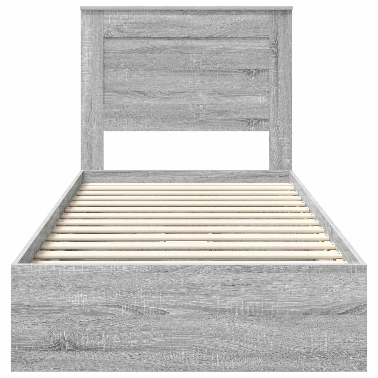 Bedframe met lade Grijs Sonoma 90 x 200 cm Bewerkt hout