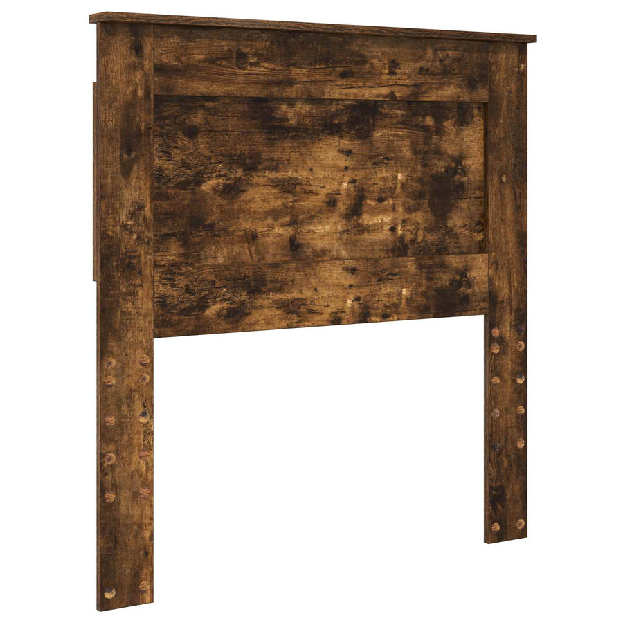 Bedframe met lade Gerookt eiken 75 x 190 cm Bewerkt hout