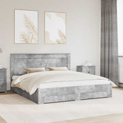 Bedframe met lade bewerkt hout