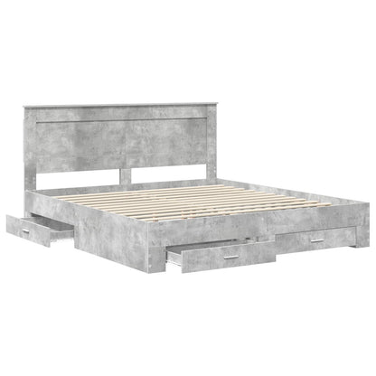 Bedframe met lade met hoofdeinde met opslag Bewerkt hout