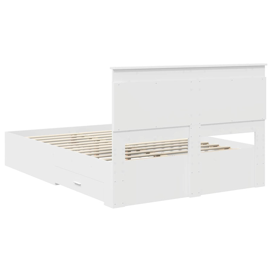Bedframe met lade met hoofdeinde met opslag Bewerkt hout
