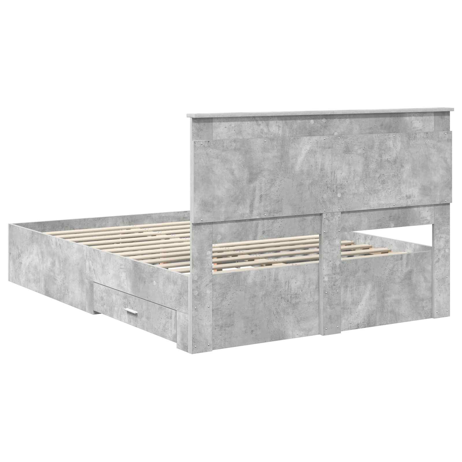 Bedframe met lade met hoofdeinde met opslag Bewerkt hout
