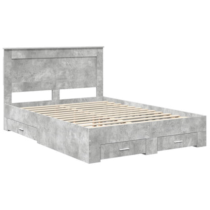 Bedframe met lade met hoofdeinde met opslag Bewerkt hout