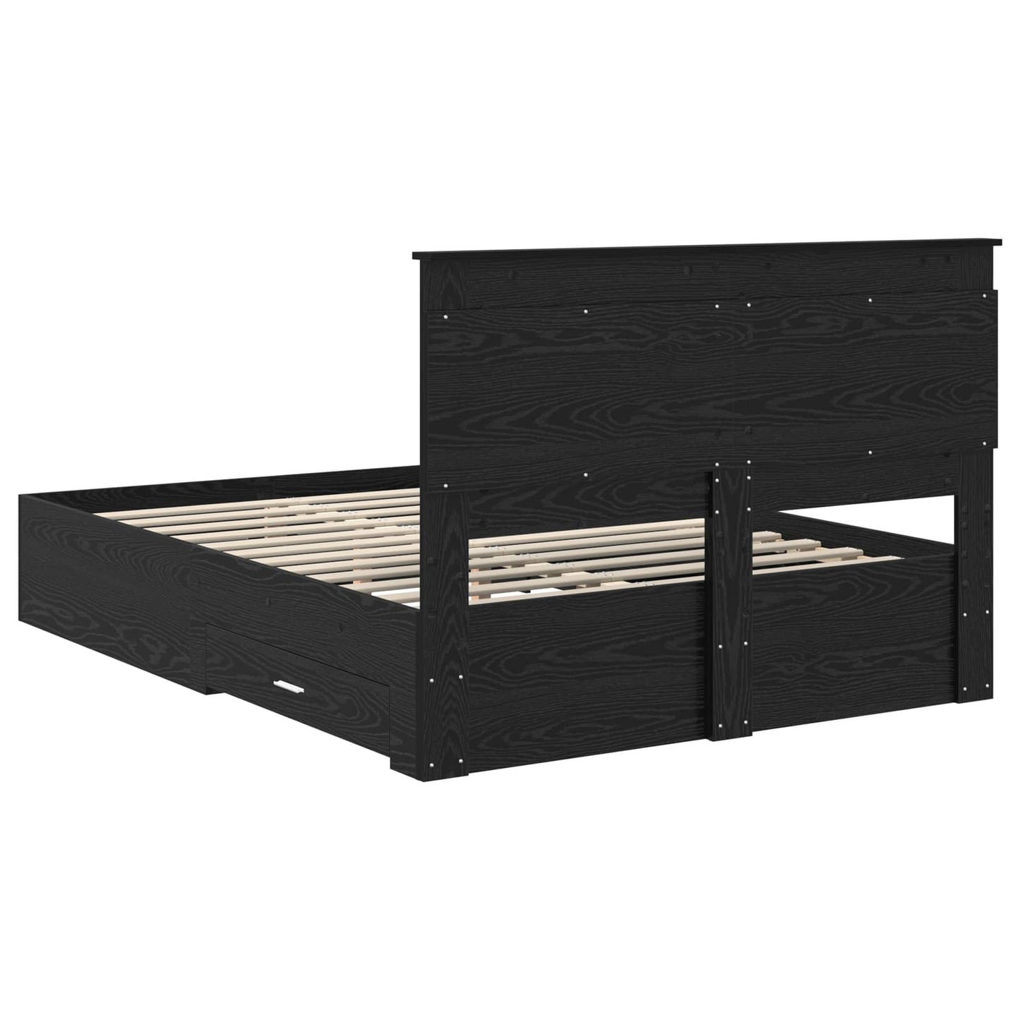 Bedframe met lade met hoofdeinde met opslag Bewerkt hout