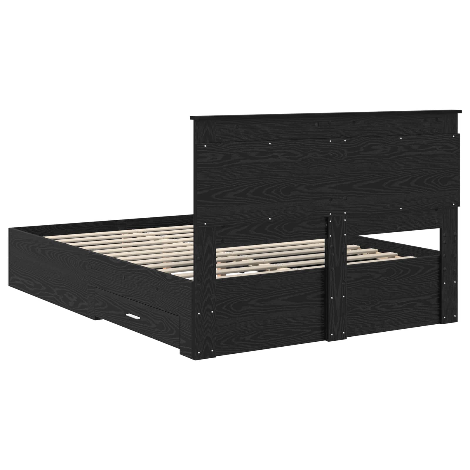Bedframe met lade met hoofdeinde met opslag Bewerkt hout