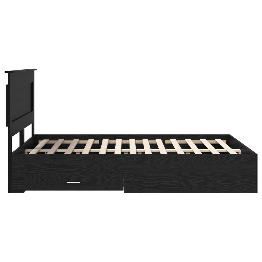 Bedframe met lade met hoofdeinde met opslag Bewerkt hout