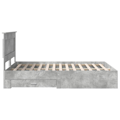 Bedframe met lade met hoofdeinde met opslag Bewerkt hout