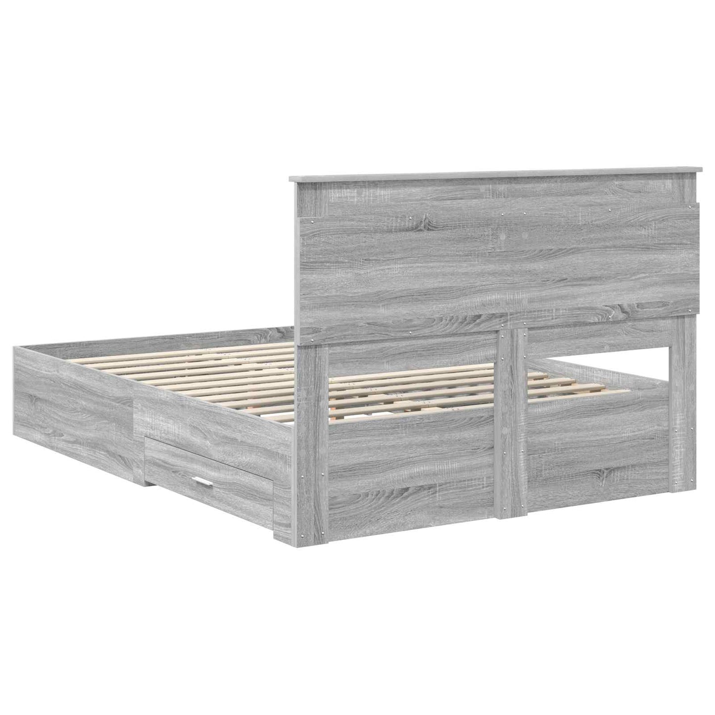 Bedframe met lade met hoofdeinde met opslag Bewerkt hout